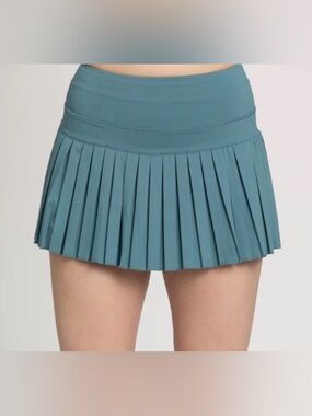 Gold Hinge dark teal pleated tennis skirt